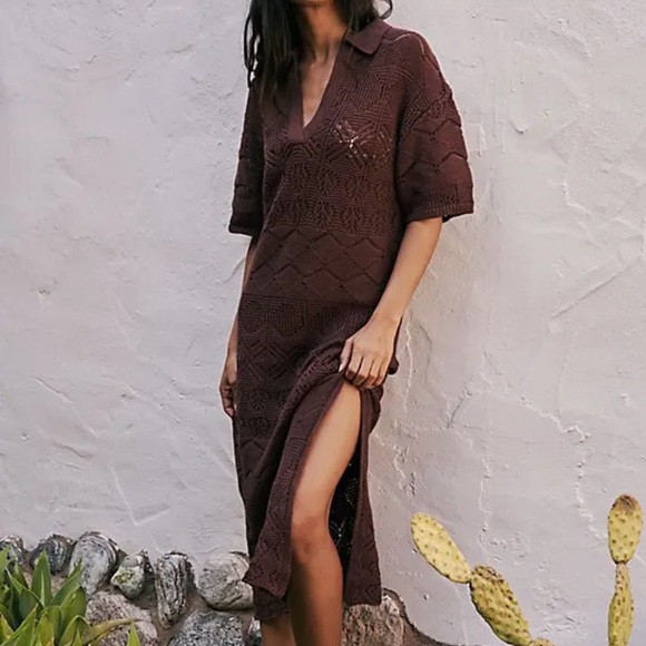 Free People Dresses & Skirts - COPY - FP Beach Islamorada Fauxchet Sweater Maxi NWT